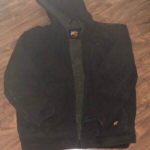 Men's Timberland PRO sherpa Lined Hooded Canvas Jacket